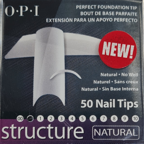 OPI NAIL TIPS - STRUCTURE NATURAL - No-well - Size 0 - 50 tips